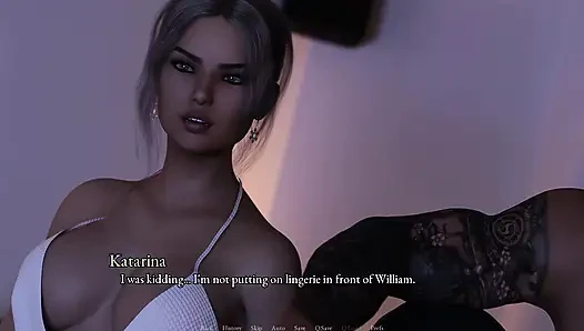 Her yerin başladığı yer 24 - William Kattie'nin göğüslerine ve götüne bastırıyor ve sonra ilk kez meme uçlarını emiyor