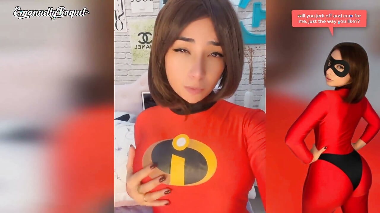 Elastigirl cosplayt nasse Muschi mit Dildo und kommt viel