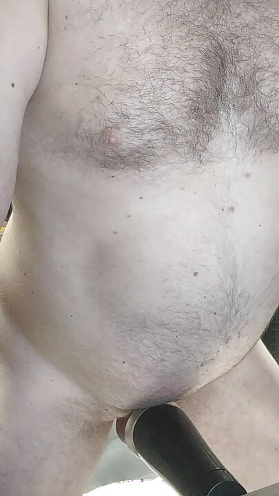 Solo Male pieprzyć latarkę i przytrzymać spermę na krawędzi