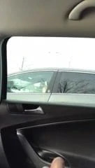 Mal wieder im Auto gewichst.