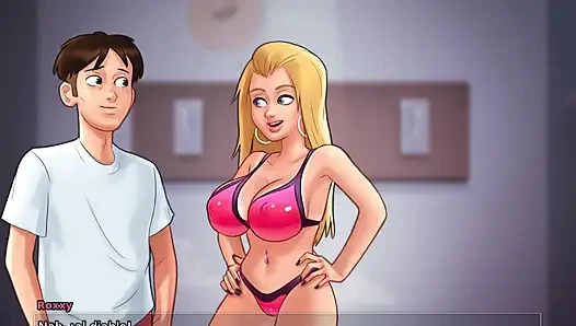 Fucking his girlfriend in front of his two best friends - summertime saga