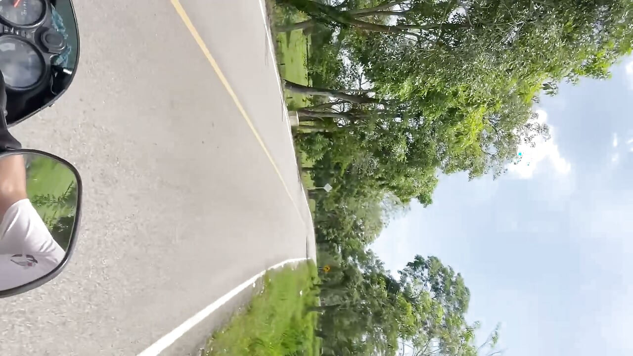 Stepsister made her want to suck cock on a public road while we were going on a trip