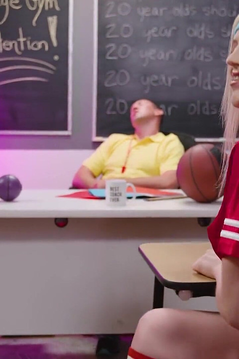 Oopsie - Big Dick Coach Disciplines Misbehaved T-girls Khloe Kay and Izzy Wilde in Detention!