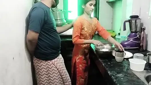 The son-in-law fucked the young mother-in-law in the kitchen by making her a mare