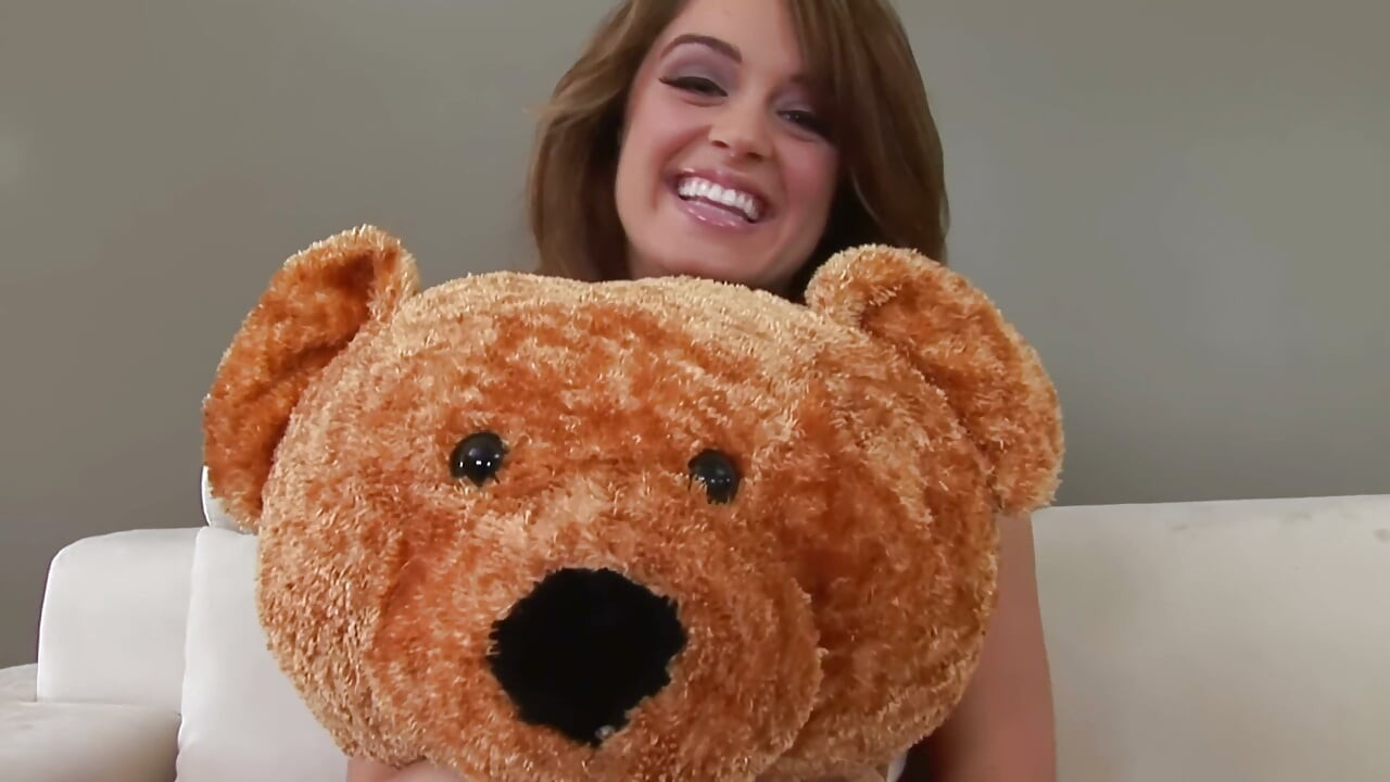 POV Riding on the White Couch - Busty Brunette Sucks and Bounces on His Cock