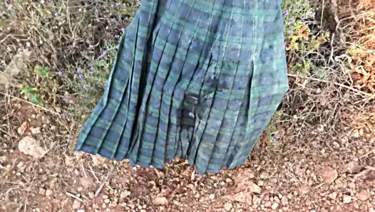 piss on green tartan skirt 3