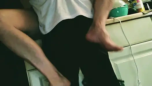 Wife gets pounded in kitchen