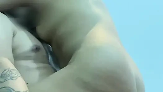 With kitty in the hot tub 1