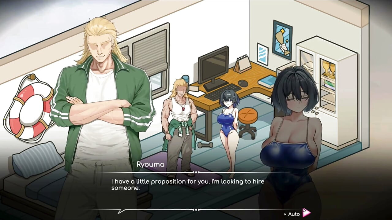Hentai-spil - Personlig assistent stræk-fuck og BDSM-sex galleriscene - Lifeguard Holic