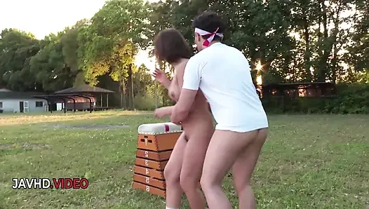 Sara Saijo's Wild Outdoor Japanese Gangbang Adventure