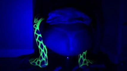 Black light black dildo