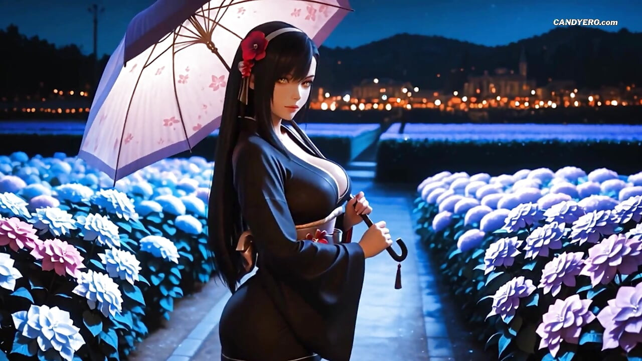 AI wygenerowała Tifa Lockhart final fantasy sex in the lubieżny gardn