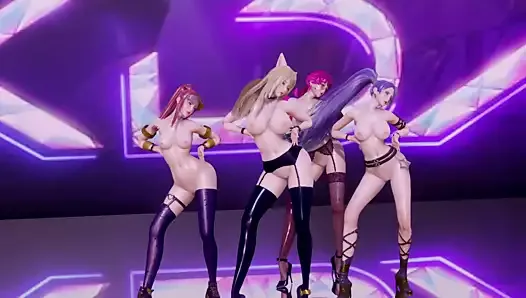 R18-MMD Stellar - Marionette KDA Girls danse nue