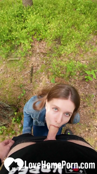 I ejaculated in her mouth in the woods | Clip 1