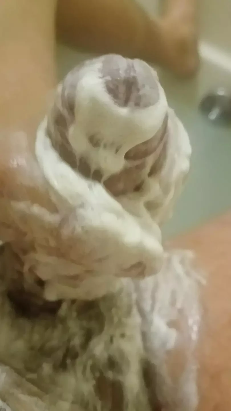 Who wants to wash my cock and foreskin