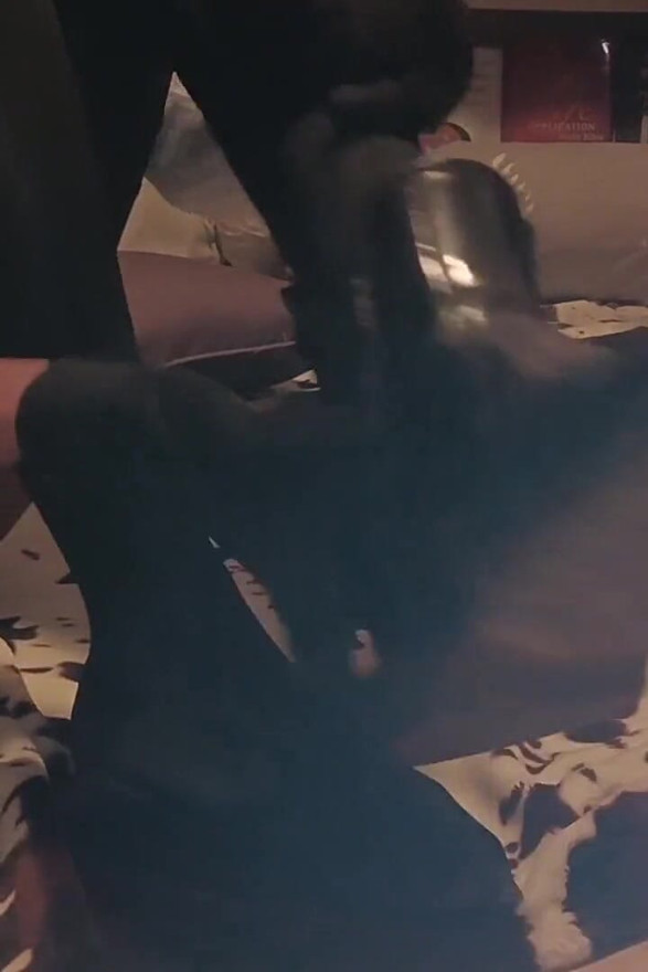 Locked Femme Cock Teaser Uses Her Nyloned Feet