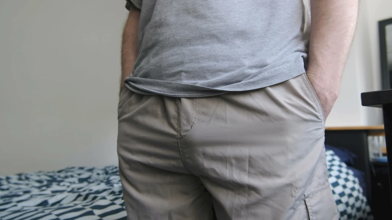 Close up takes clothes off and shows small flaccid penis and pulls dropping foreskin,Kudoslong