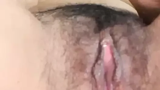 Hot girl make her pussy cum while fingering.