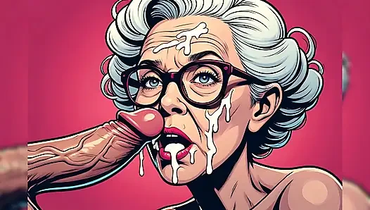 Retro-gesichtsbesamungen im cartoon-stil