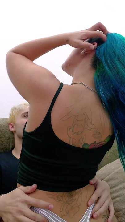 Naughty Gamer: I Took the Young Girl with Blue Hair to the Bedroom and Broke All My Shyness