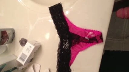 Cumming on younger sisters thong