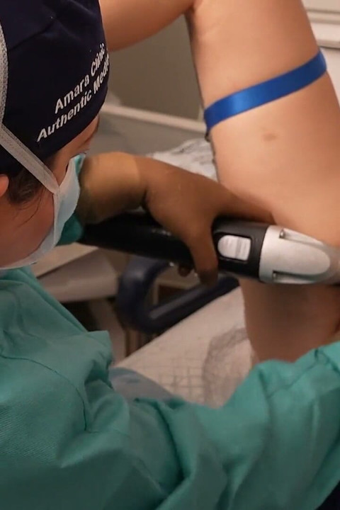 Gynecology Examiation - Fingering and Fisting with Latex Gloves and a Surgical Gown