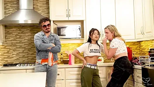 Beautiful Lesbo Charlie Forde And Lulu Chu Fucked By Time Traveller Guy