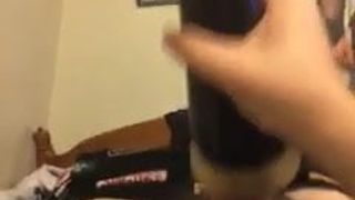 Guy with nick dick plays with toy