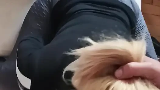 Real Homemade Wife Workout and Sucking Big Cock on Her Knees Cum in Mouth