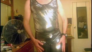 Silver Bodysuit Leotard Aerobics!