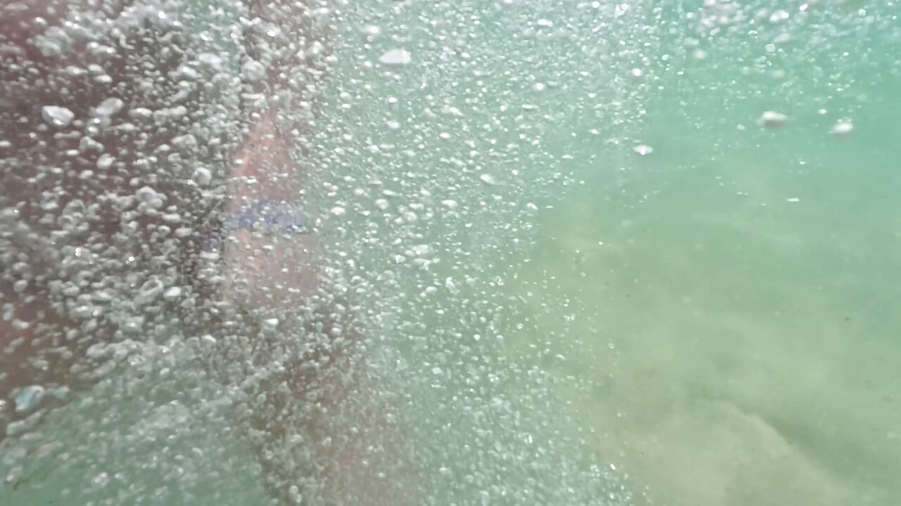 Naked Paradise -Underwater play with naked girl