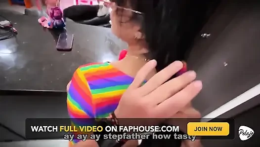 I Caught My Stepdaughter Masturbating in the Kitchen, She Confessed That She Was Thinking About My Thick Cock.