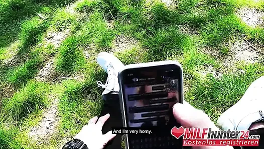 The MILF hunter meets a needy big-titted MILF and fucks her in the park