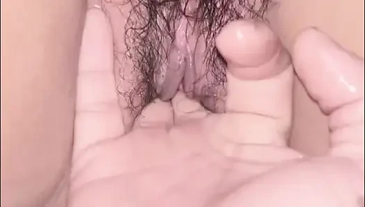 This is my and he fingers playing with it.