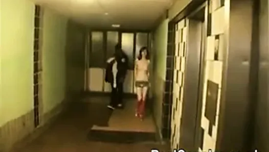 Risky daring sex in public and flashing