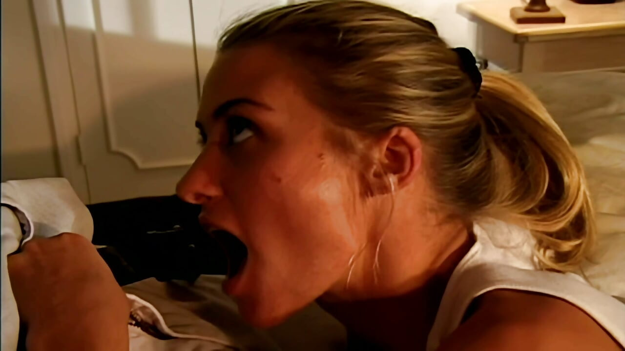 Blonde Slut Spreads Hairy Pussy For Doggy Pounding