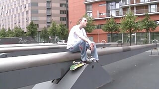 German Skater Boys Kriss and Malte Are Horny for a Hot Session on the Roof. if You Into Blond German Twinks, Uncut Cocks and Hot