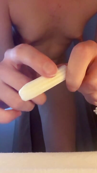 Tampon Insertion Close up - Russian Girl Stuffs Her Pussy with Dirty Talk