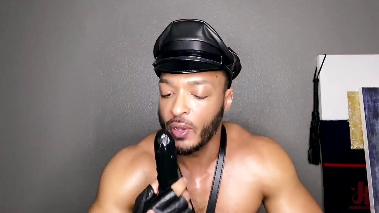 Dillon Diaz: Uses Leather Gloves to Stretch His Hole and Milk His Cock