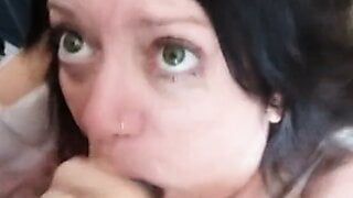 Green Eyed Granny Passionately Blowing BBC