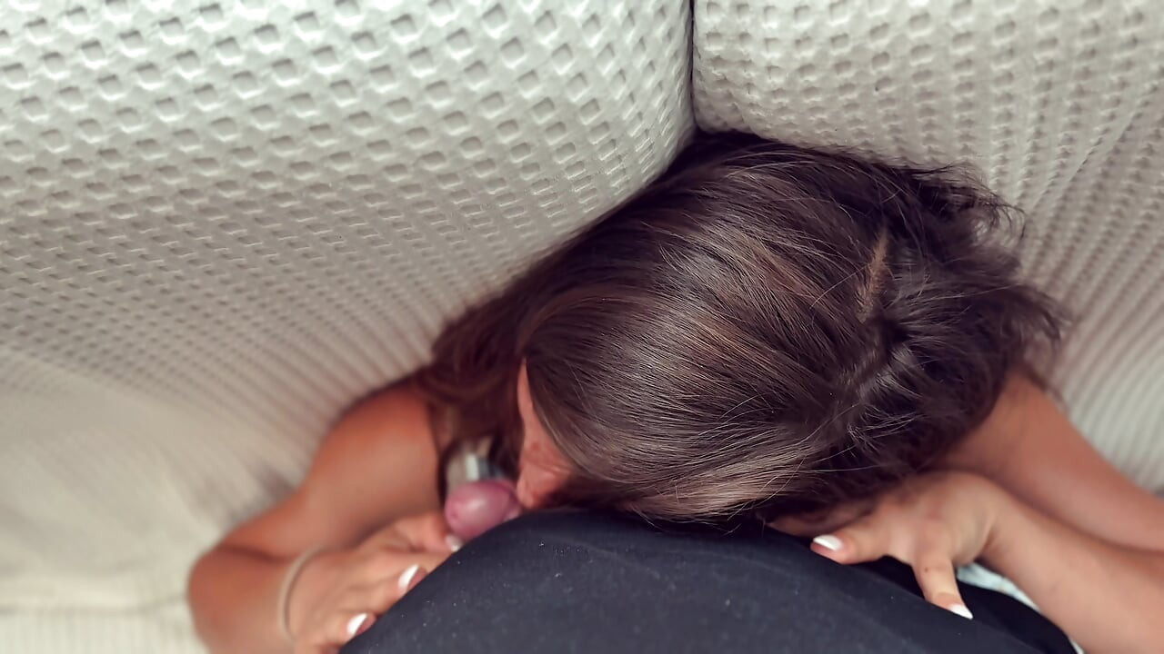 Intense Deepthroat Gagging Blowjob on the Sofa Part 3