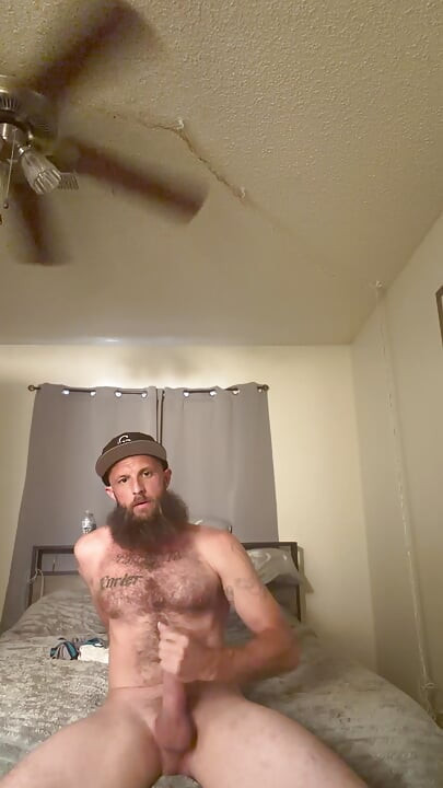Stroking my hard cock until I cum