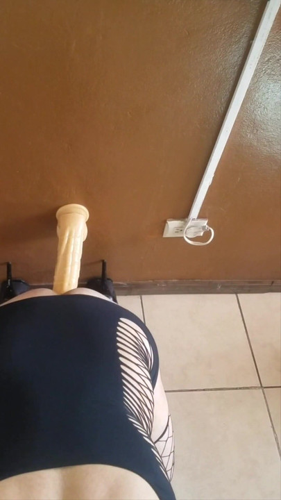 Thrilling moment from "Thick 33 cm dildo for my phat sissy ass"