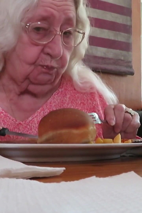 Step mom and I eating