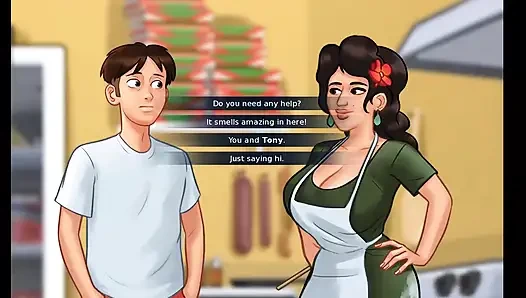 Kisah musim panas: tante seksi italia di restoran pizza ep 55