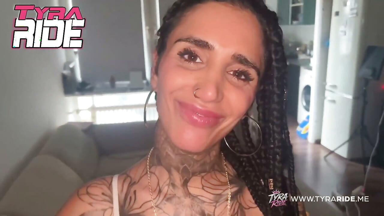 Tattooed MILF Drains Her Sister's Friend Tobi Dry