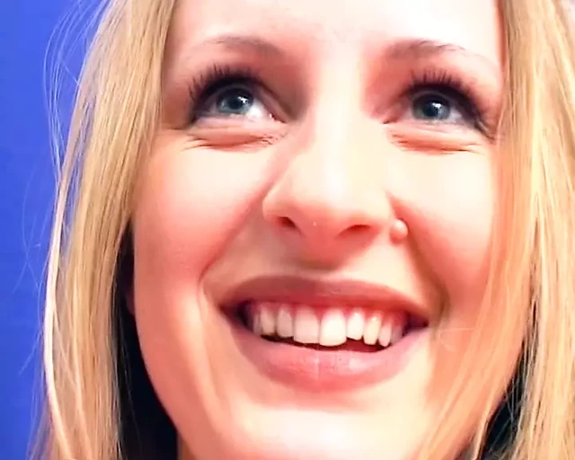 Pretty German blonde drinks cum after hot cowgirl action