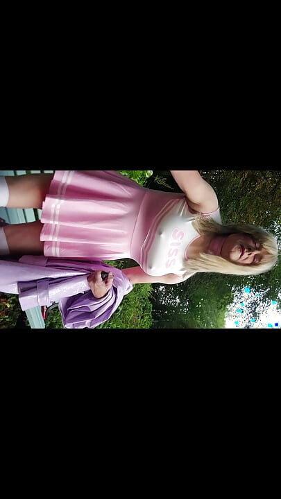 Sissy in a public park in Lancashire