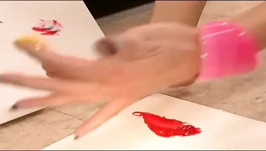 Blonde Loves to Paint with Her Feet but Her Pussy Wants My Brush