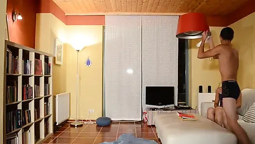 Sexy blonde slut in femdome action